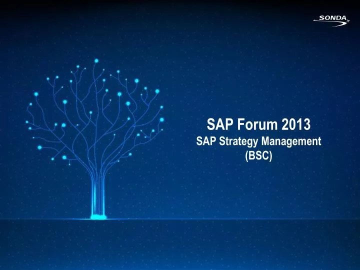 sap forum 2013 sap strategy management bsc