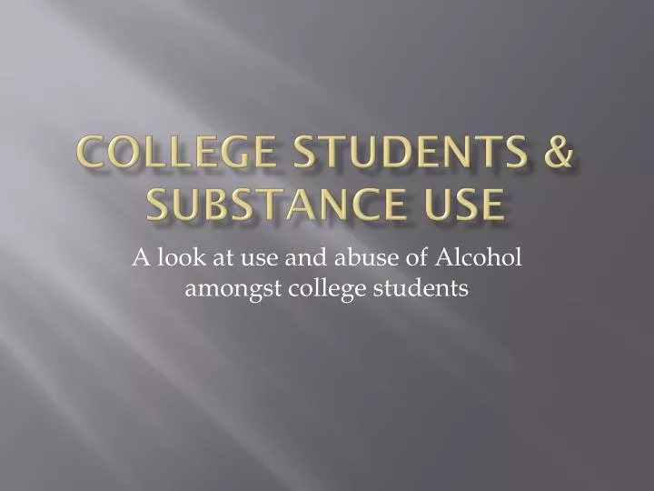 college students substance use