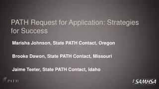 PATH Request for Application: Strategies for Success