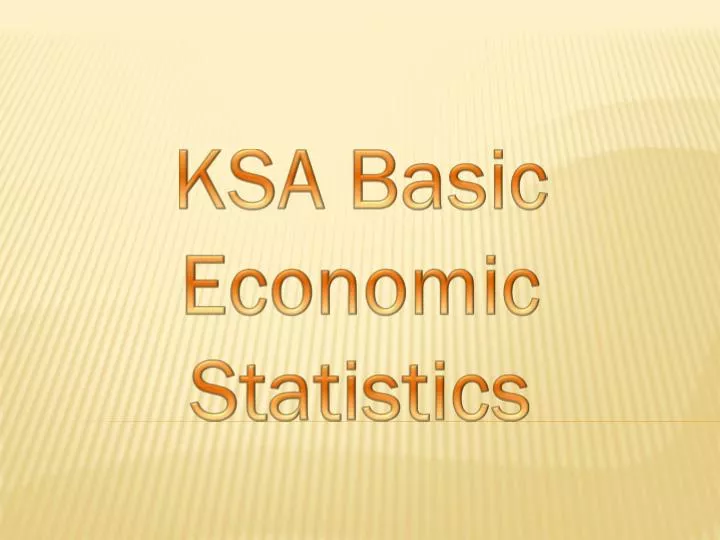 ksa basic economic statistics