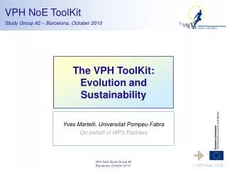 The VPH ToolKit: Evolution and Sustainability