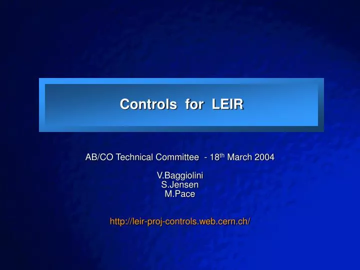 controls for leir