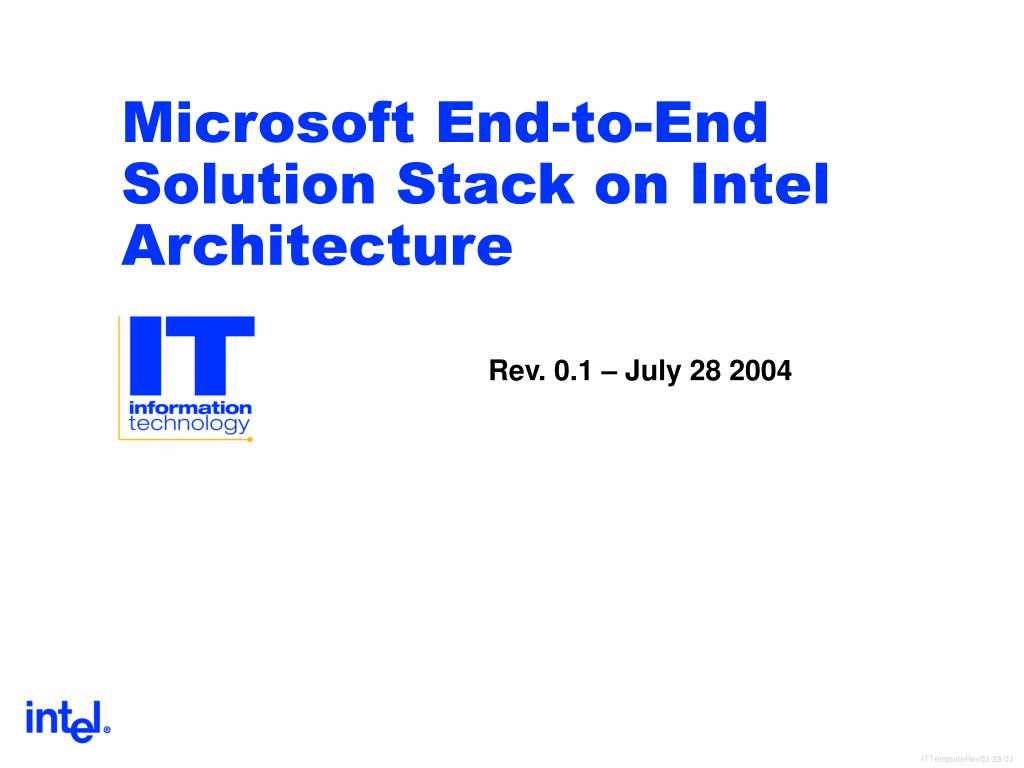PPT - Microsoft End-to-End Solution Stack on Intel Architecture ...