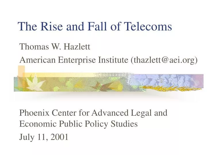 the rise and fall of telecoms