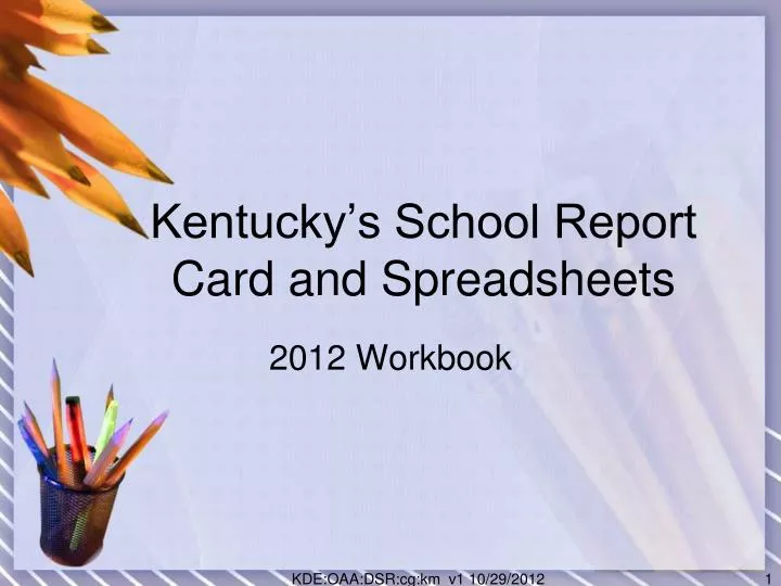 kentucky s school report card and spreadsheets