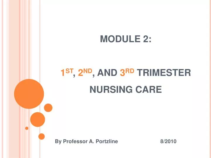 module 2 1 st 2 nd and 3 rd trimester nursing care