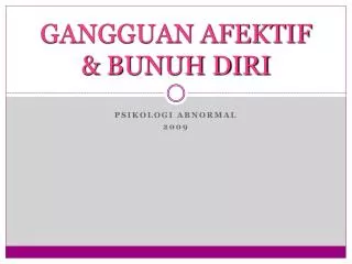 gangguan afektif bunuh diri