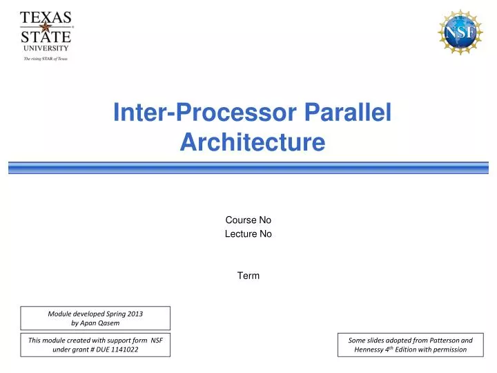 inter processor parallel architecture