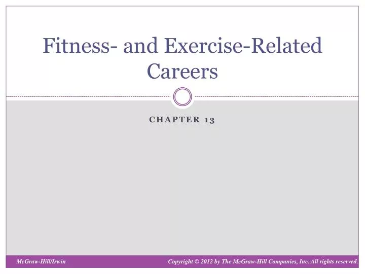 fitness and exercise related careers