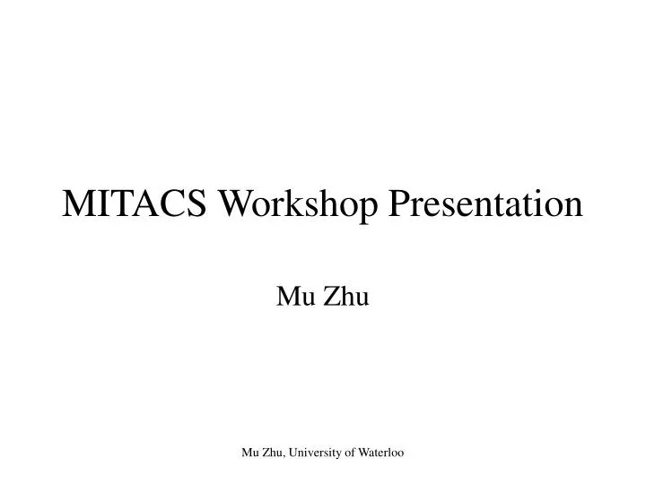mitacs workshop presentation
