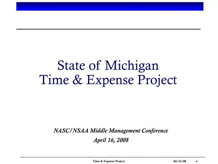 state of michigan time expense project