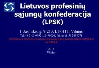 Lietuvos profesinių sąjungų konfederacija (LPSK)