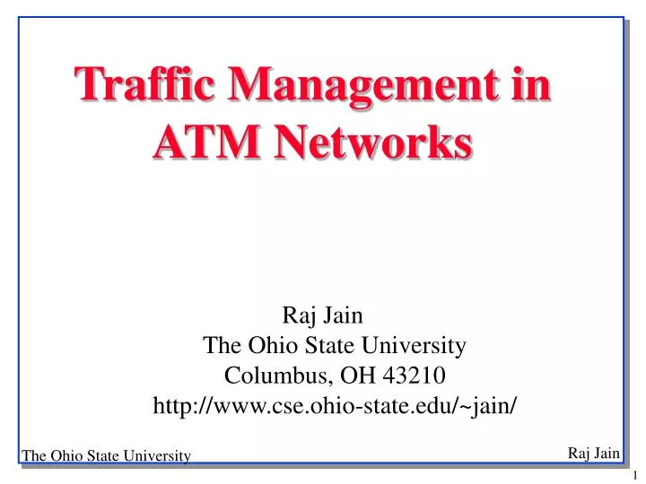 traffic management in atm networks