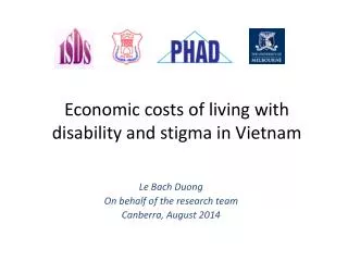 Economic costs of living with disability and stigma in Vietnam