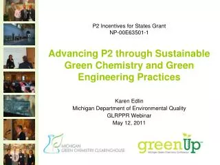 Karen Edlin Michigan Department of Environmental Quality GLRPPR Webinar May 12, 2011