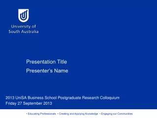 Presentation Title