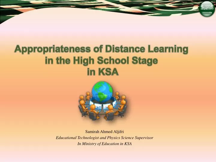 appropriateness of distance learning in the high school stage in ksa