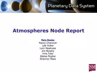 Atmospheres Node Report