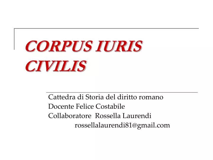 corpus iuris civilis
