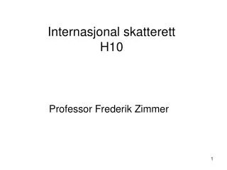 internasjonal skatterett h10