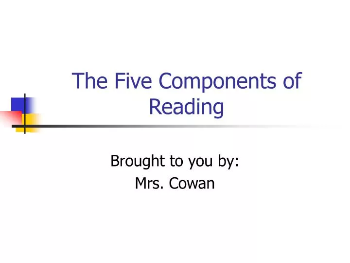 the five components of reading