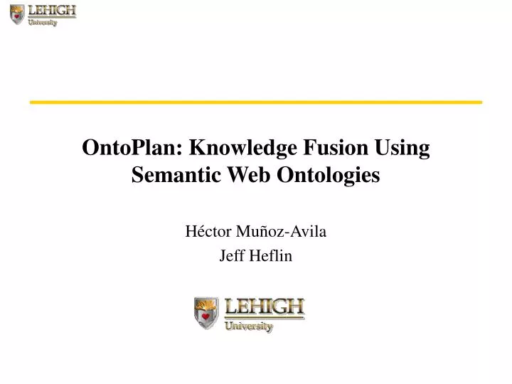 ontoplan knowledge fusion using semantic web ontologies