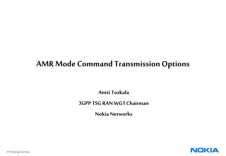 amr mode command transmission options