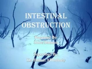 Intestinal Obstruction