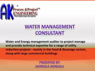 Requirement for Adequate Water Assessment