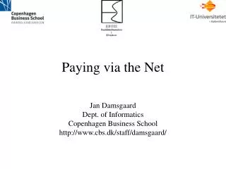 Paying via the Net