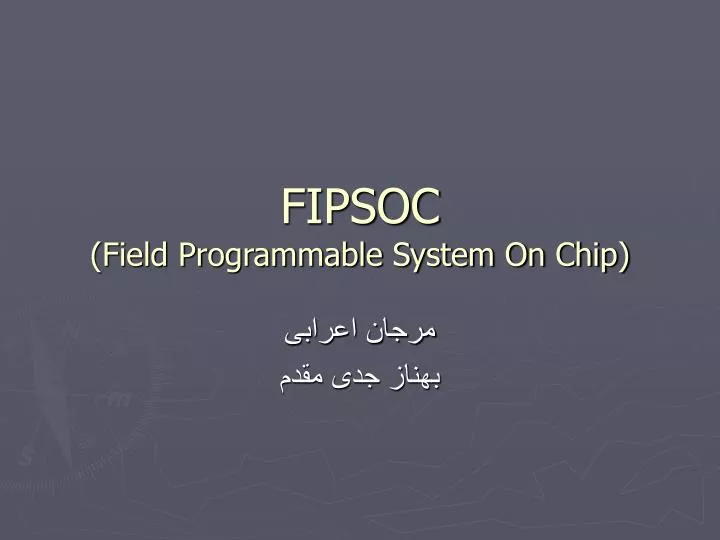 fipsoc field programmable system on chip