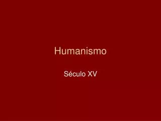 Humanismo