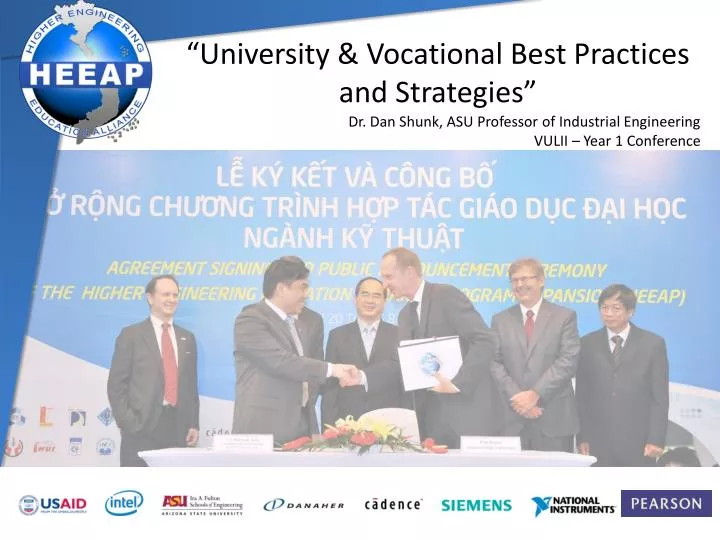 university vocational best practices and strategies