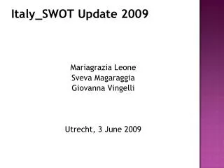 Italy_SWOT Update 2009