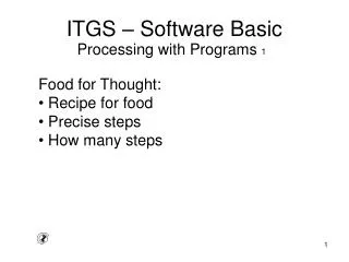 ITGS – Software Basic