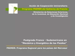 Postgrado Franco - Sudamericano en “Mecánica y Energética de los Fluidos”