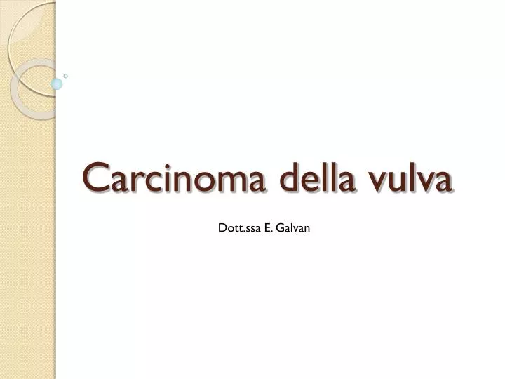 carcinoma della vulva