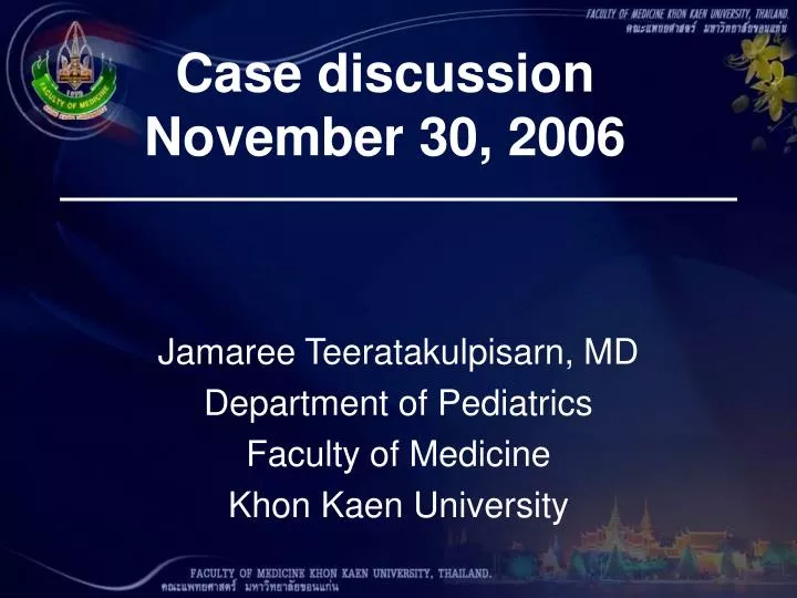 case discussion november 30 2006