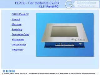 PC100 - Der modulare Ex-PC