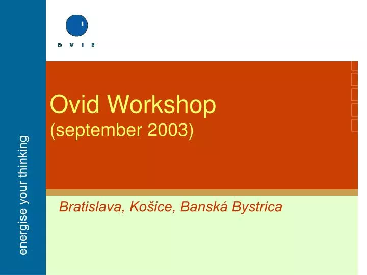 ovid workshop september 2003