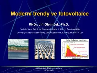 Moderní trendy ve fotovoltaice