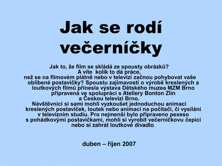 jak se rod ve ern ky