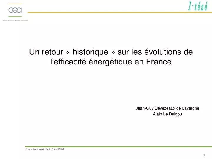 un retour historique sur les volutions de l efficacit nerg tique en france