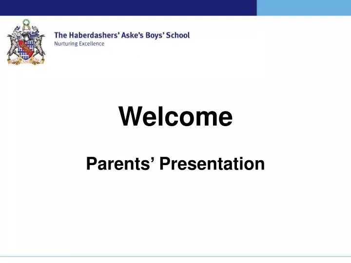 welcome parents presentation