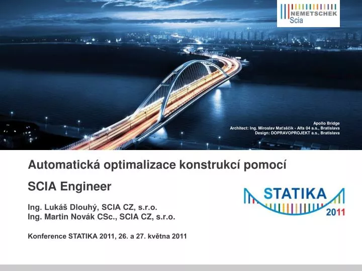 automatick optimalizace konstrukc pomoc scia engineer