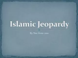 Islamic Jeopardy