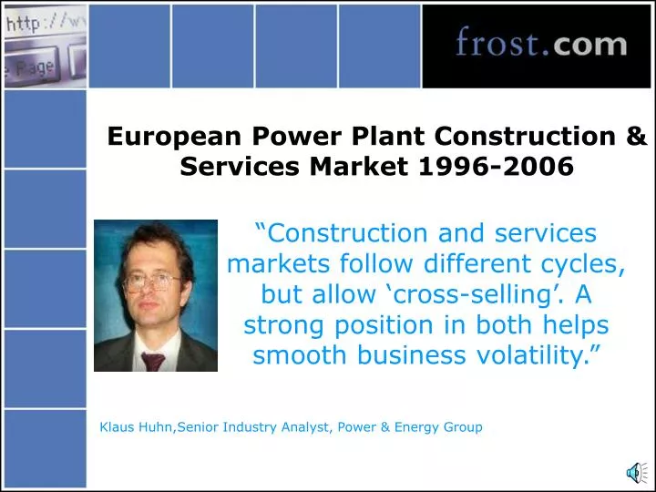 european power plant construction services market 1996 2006