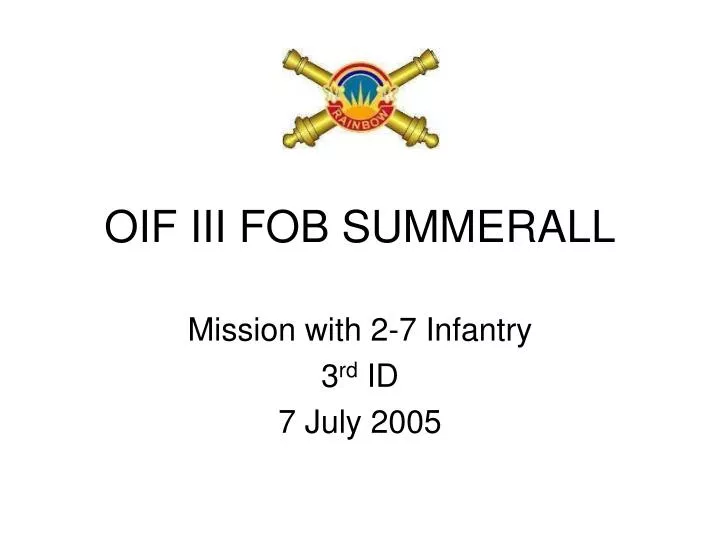 oif iii fob summerall