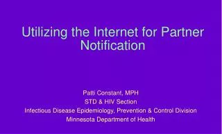 Utilizing the Internet for Partner Notification