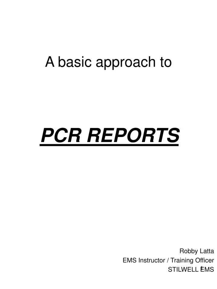 pcr reports